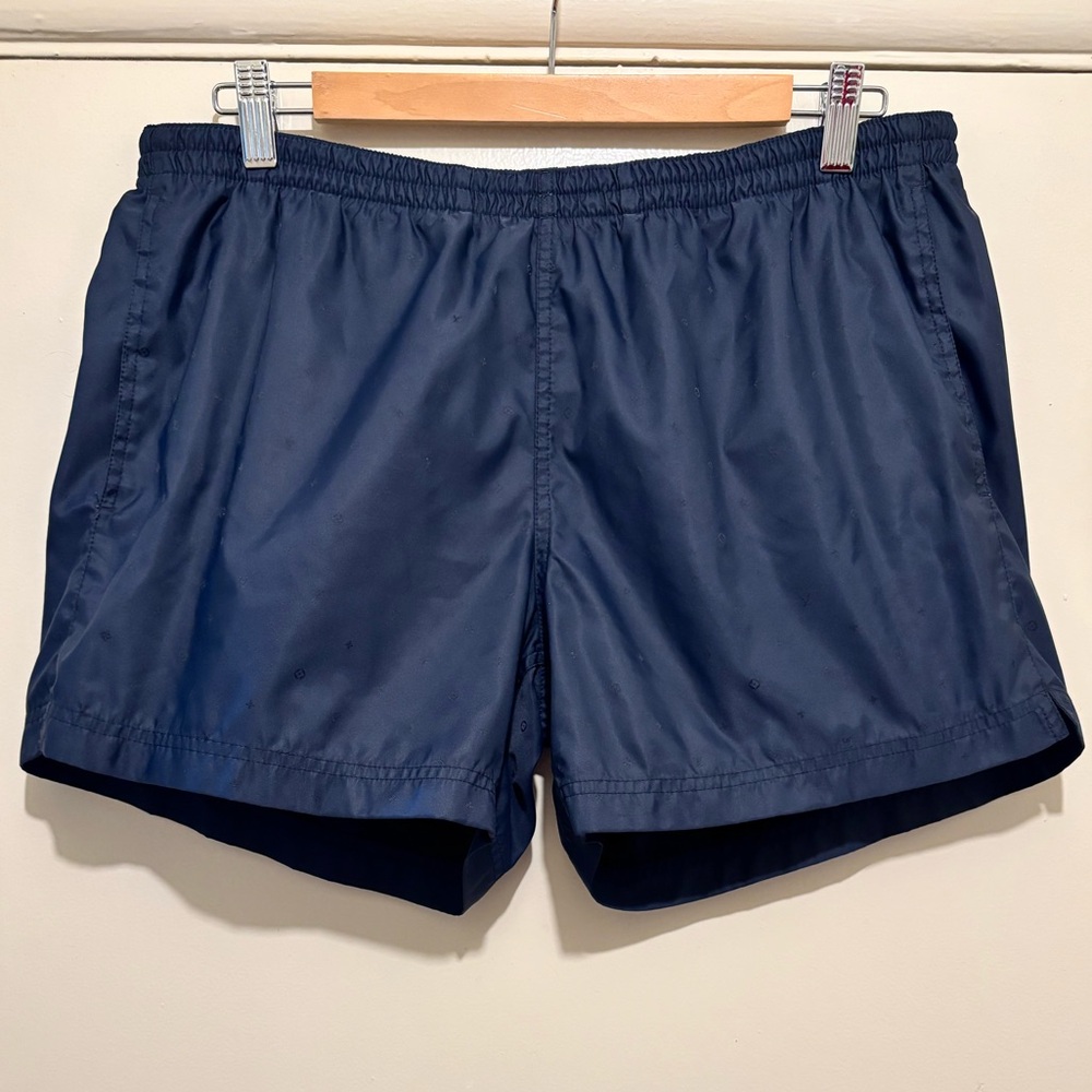 LOUIS VUITTON Navy Monogram Swim Trunks